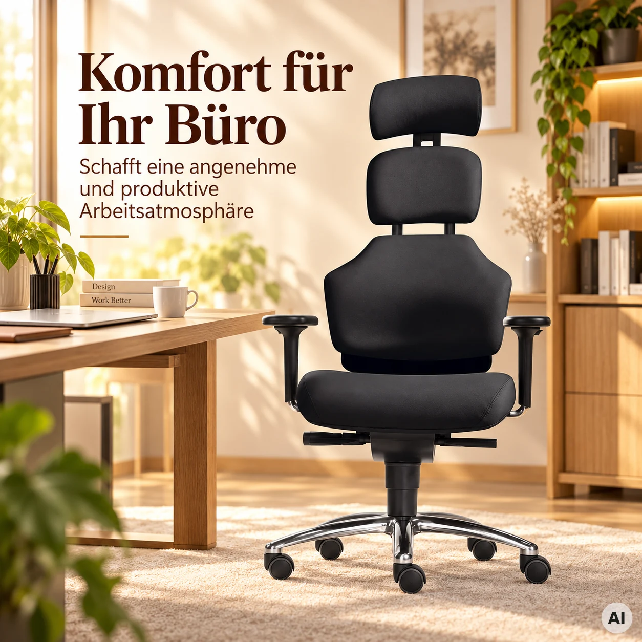 Earth L mit Kopfstütze - Gesundheits-Bürostuhl