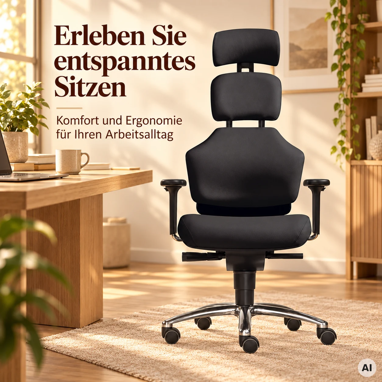 Earth L mit Kopfstütze - Gesundheits-Bürostuhl